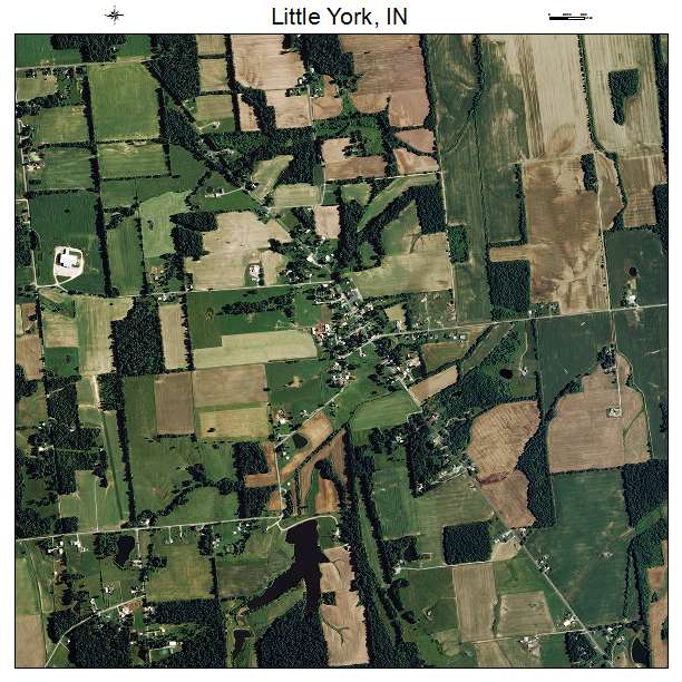 Little York, IN air photo map