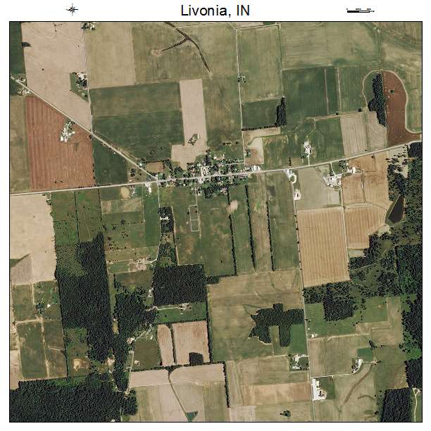 Livonia, IN air photo map