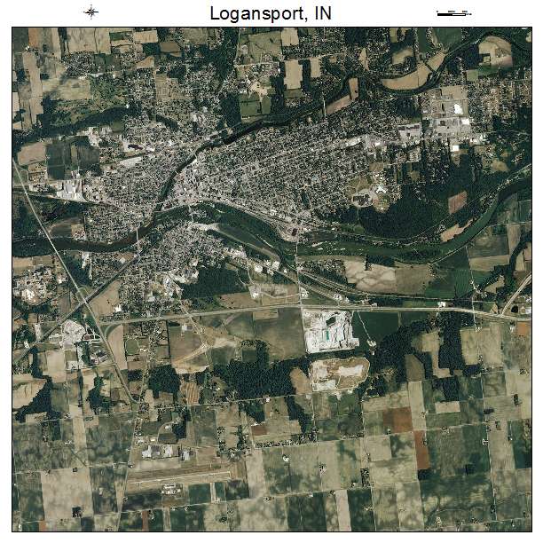 Logansport, IN air photo map