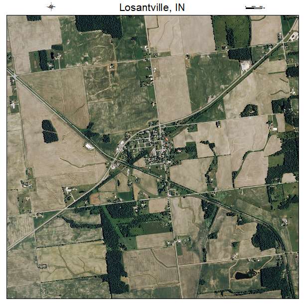 Losantville, IN air photo map
