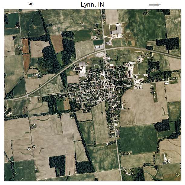 Lynn, IN air photo map