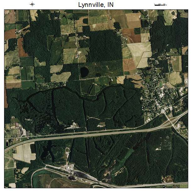 Lynnville, IN air photo map