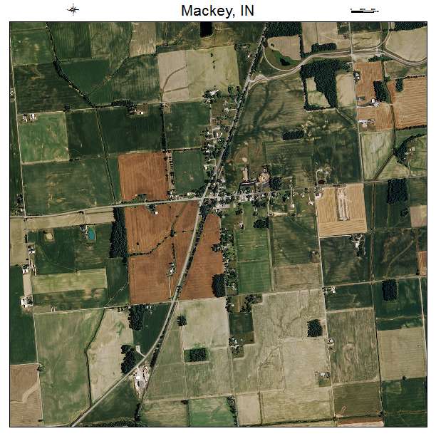 Mackey, IN air photo map