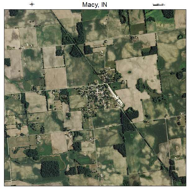 Macy, IN air photo map