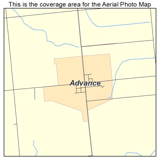 Advance, IN location map 