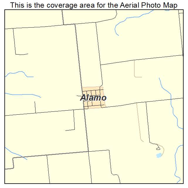 Alamo, IN location map 