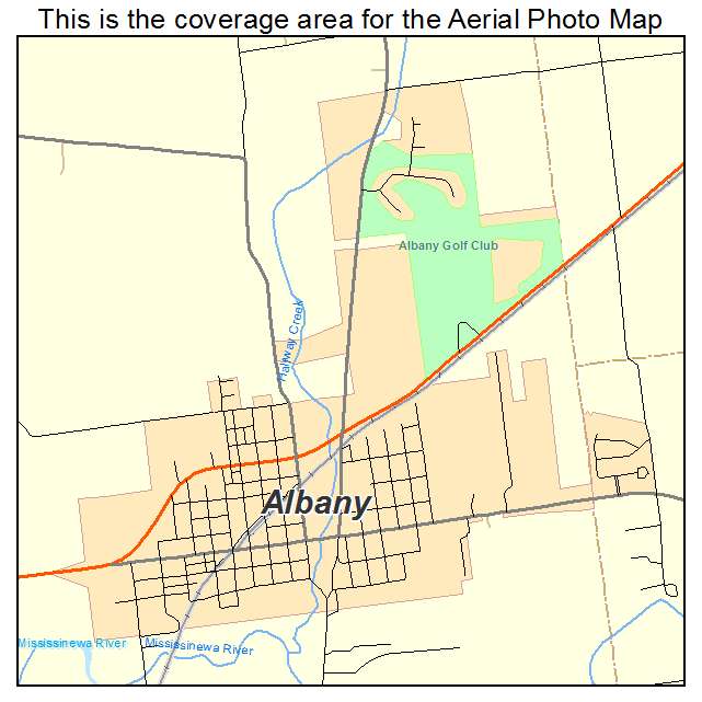 Albany, IN location map 