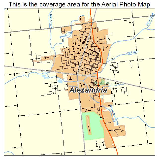 Alexandria, IN location map 