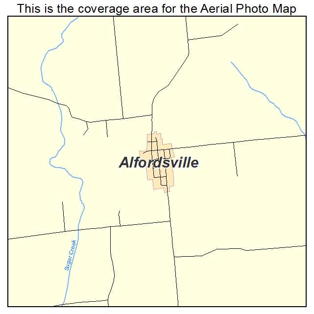 Alfordsville, IN location map 