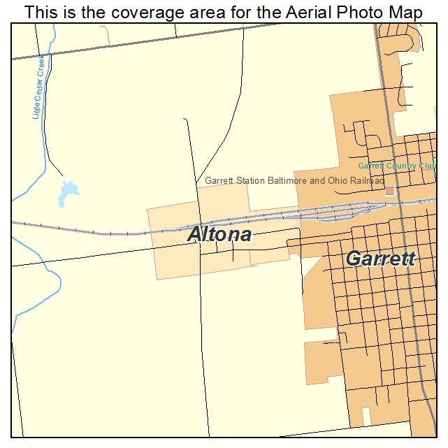 Altona, IN location map 