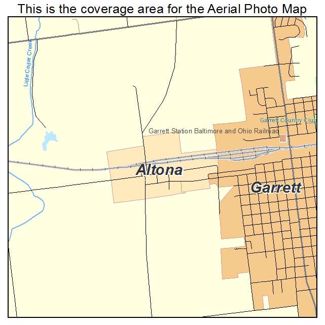 Altona, IN location map 