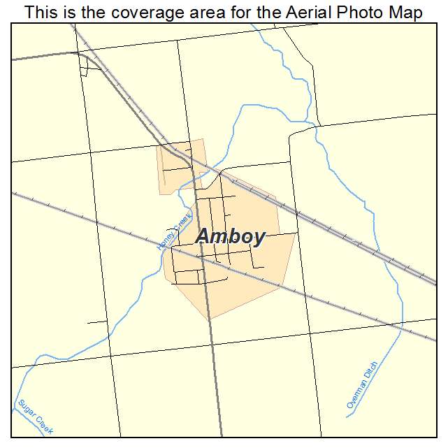 Amboy, IN location map 