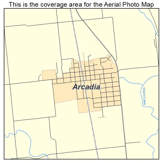 Arcadia, IN location map 