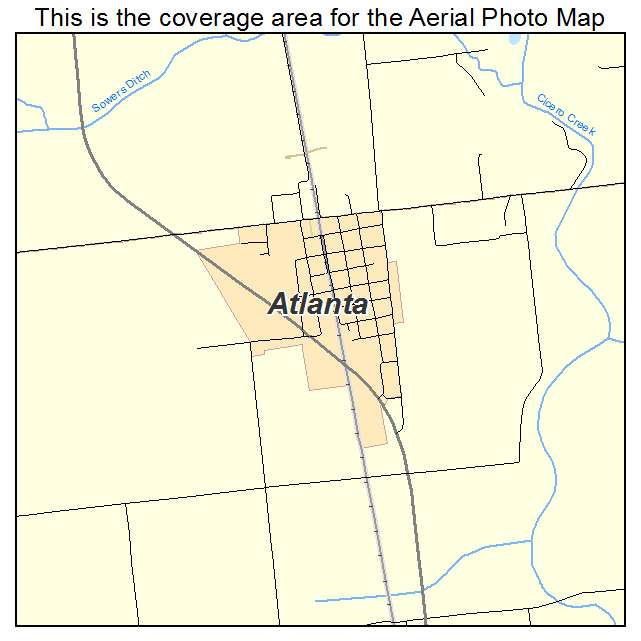 Atlanta, IN location map 