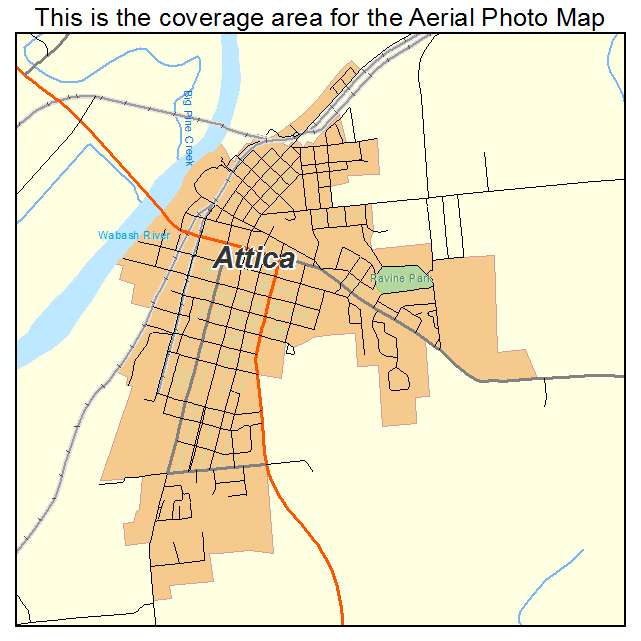 Attica, IN location map 