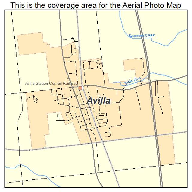 Avilla, IN location map 