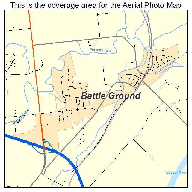 Battle Ground, IN location map 