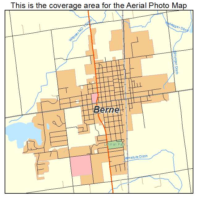 Berne, IN location map 