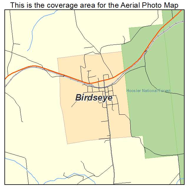 Birdseye, IN location map 