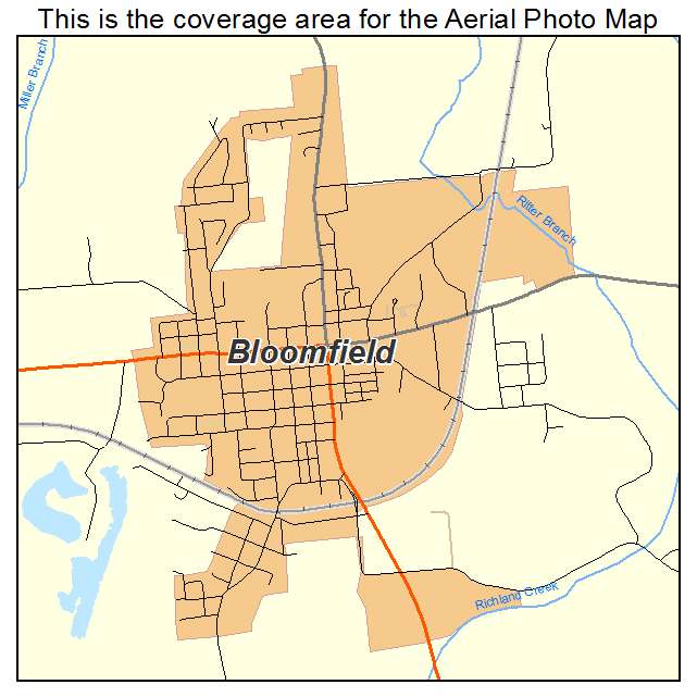 Bloomfield, IN location map 