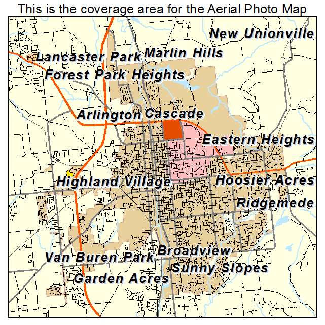 Bloomington, IN location map 