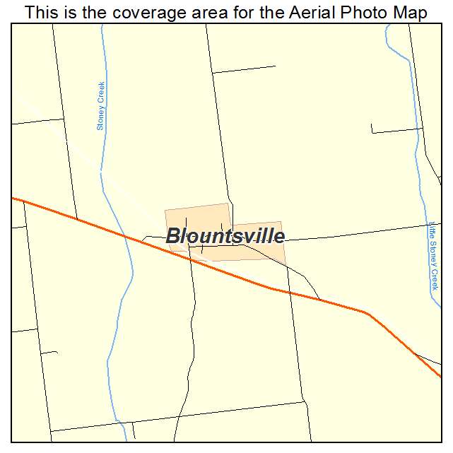 Blountsville, IN location map 
