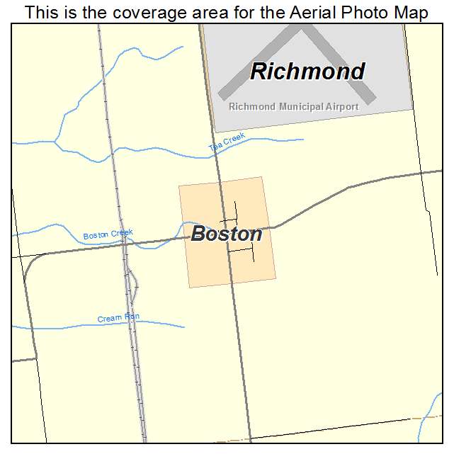 Boston, IN location map 