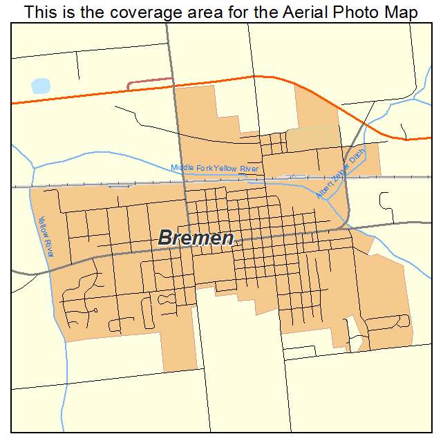 Bremen, IN location map 