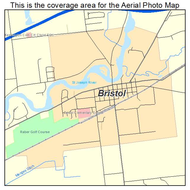 Bristol, IN location map 