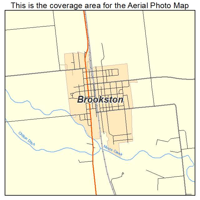 Brookston, IN location map 