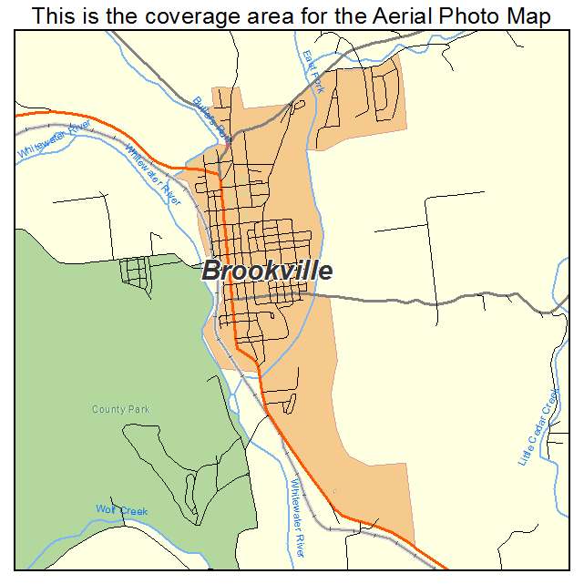 Brookville, IN location map 