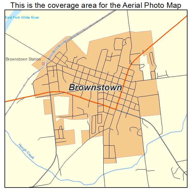 Brownstown, IN location map 