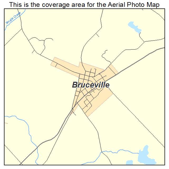 Bruceville, IN location map 
