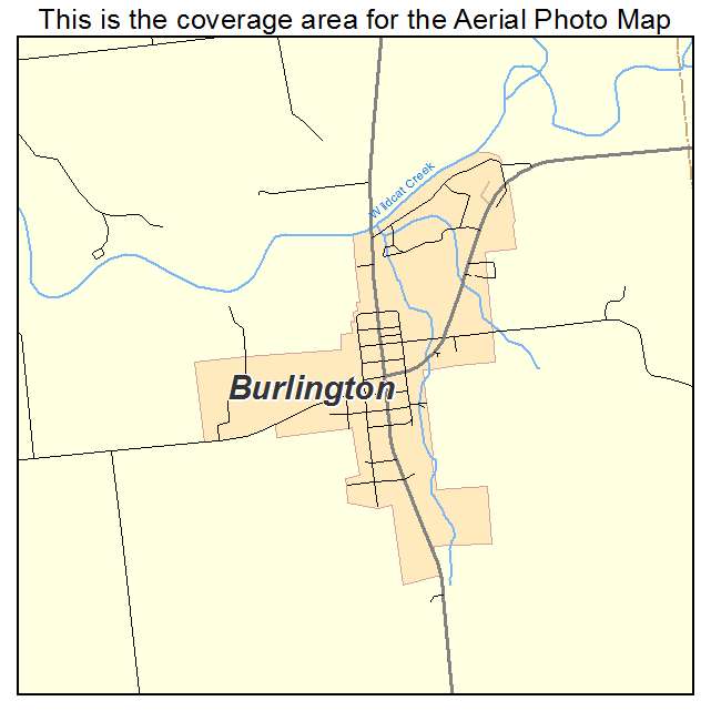 Burlington, IN location map 
