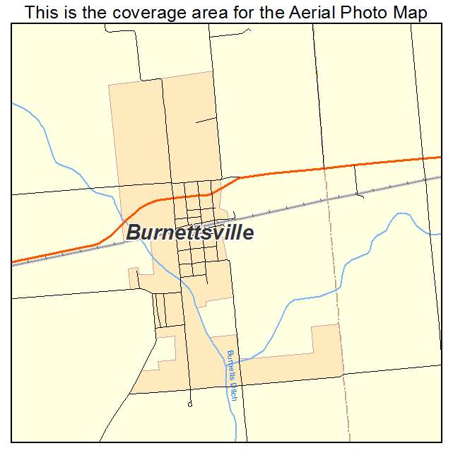 Burnettsville, IN location map 