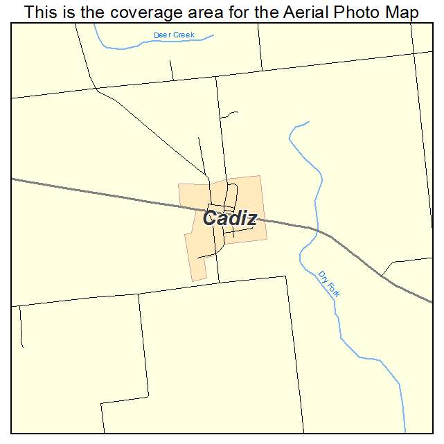 Cadiz, IN location map 