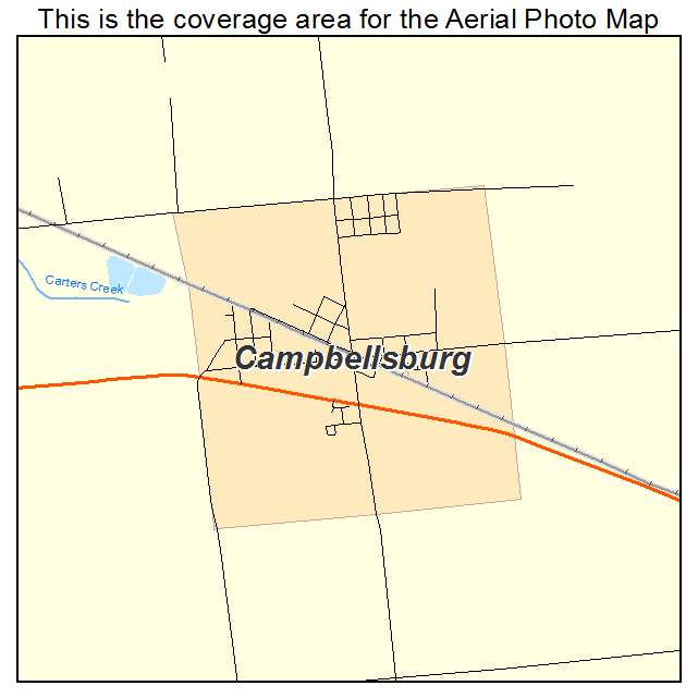 Campbellsburg, IN location map 