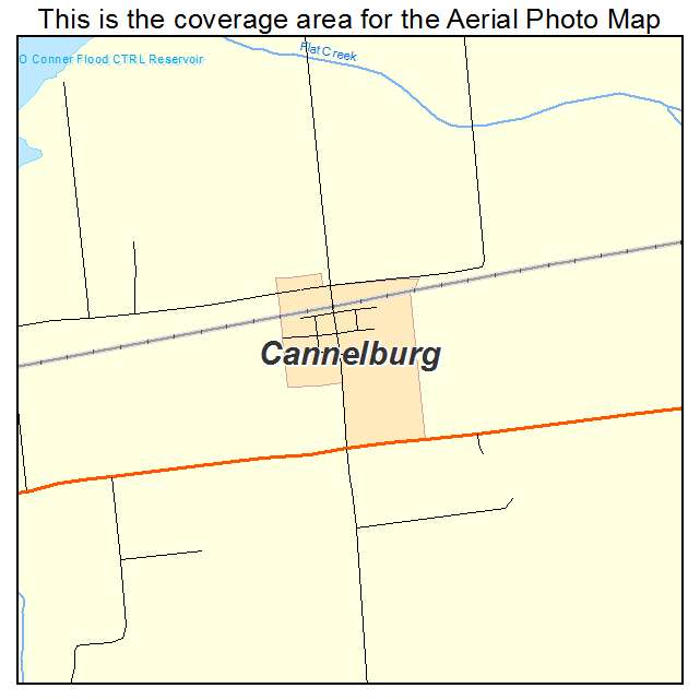 Cannelburg, IN location map 