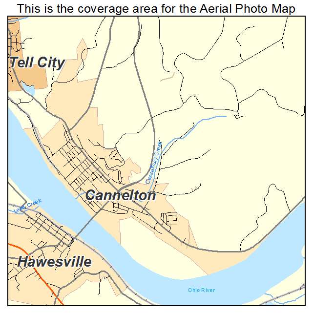 Cannelton, IN location map 