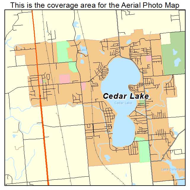Cedar Lake, IN location map 