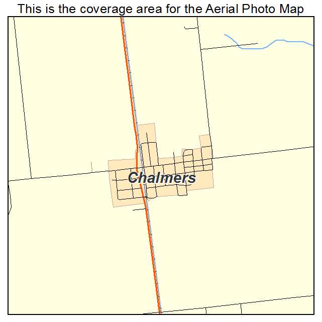 Chalmers, IN location map 