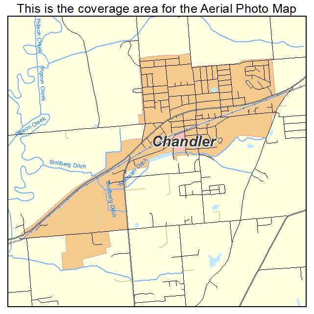 Chandler, IN location map 