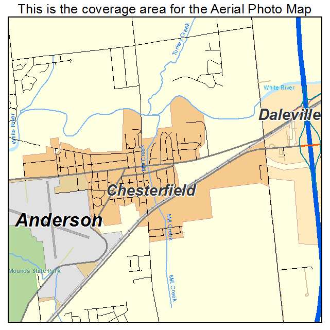 Chesterfield, IN location map 