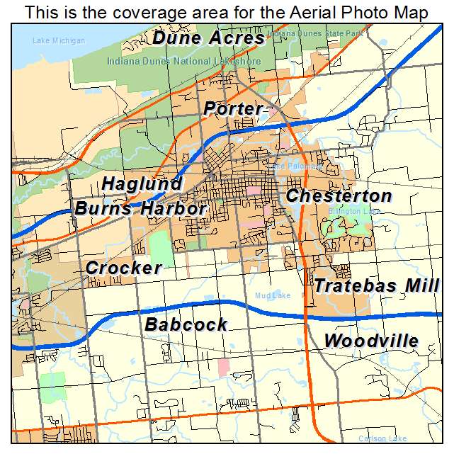 Chesterton, IN location map 