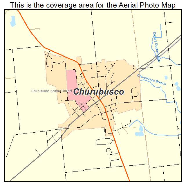 Churubusco, IN location map 