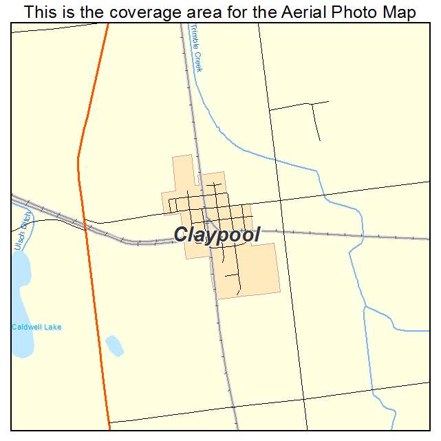 Claypool, IN location map 