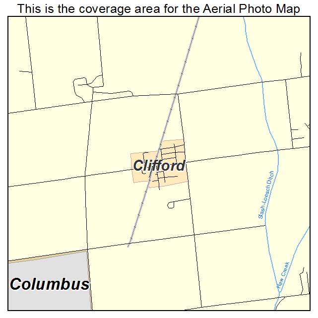 Clifford, IN location map 