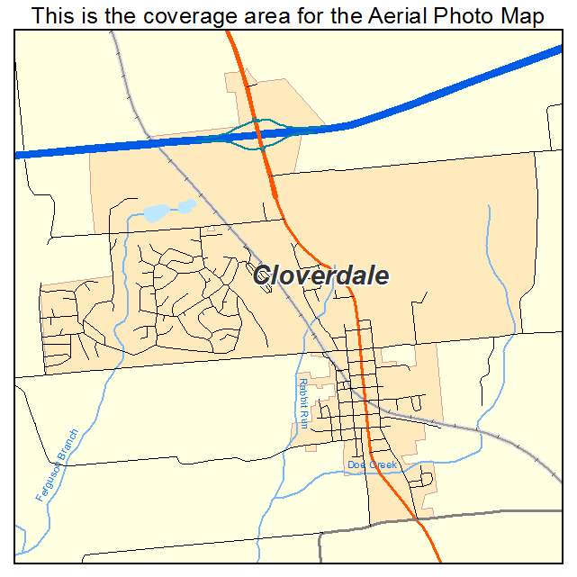 Cloverdale, IN location map 