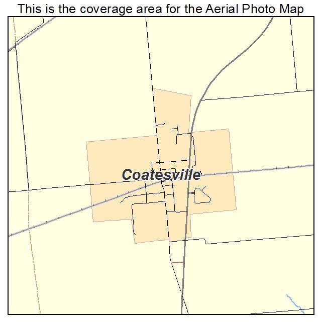 Coatesville, IN location map 