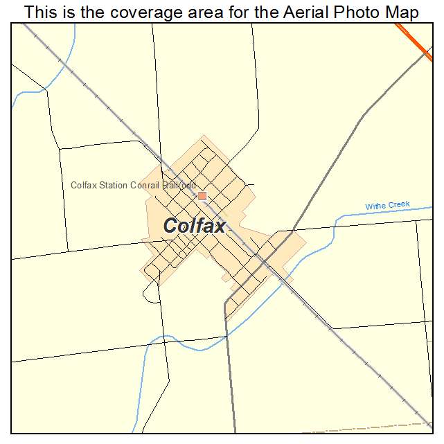 Colfax, IN location map 
